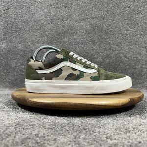 Vans Old Skool Women’s Size 9 Men’s Size 7.5 Olive Green Camo Skate Shoes Used
